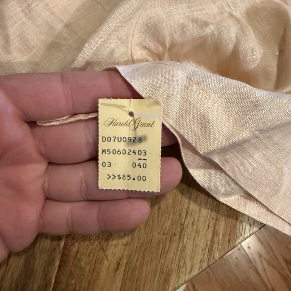 Baird Irish Handkerchief Linen Top Short‎ Sleeve Button Up Women’s Large New - Picture 7 of 8